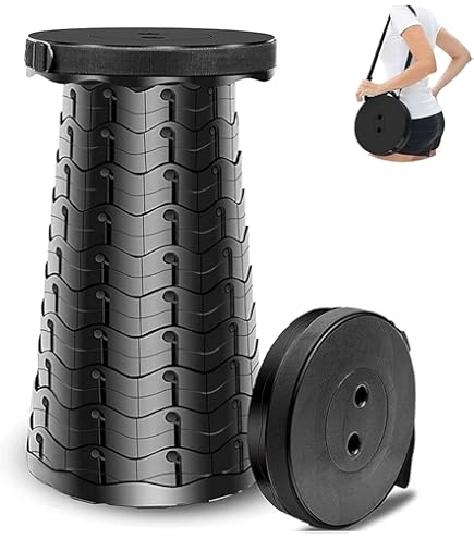 Retractable Folding Camping Stool, Ultralight Camping Chair for